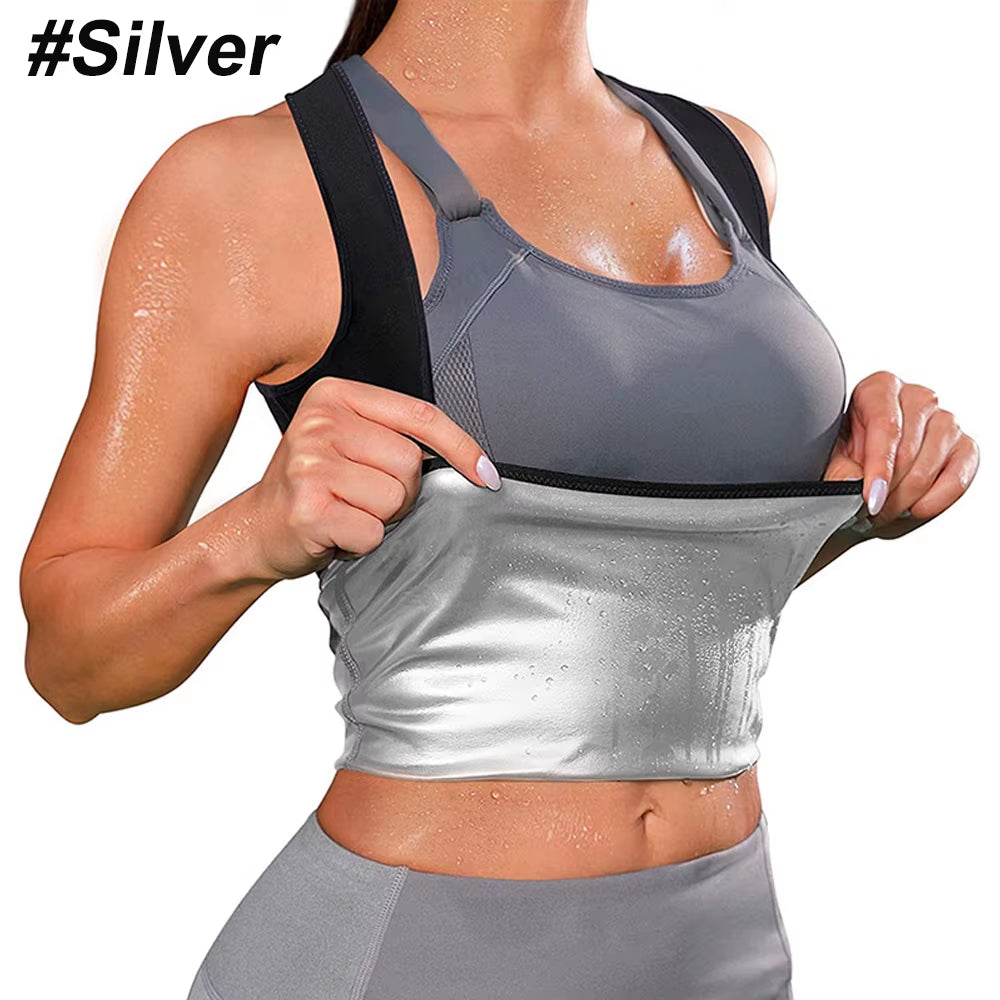 Sauna Sweat Vest for Women, Sauna Suit for Women Weight Loss Sauna Top, Womens Compression Sauna Sweat Vest Sauna Waist Trainer